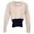 Alexander McQueen Jersey bicolor de punto trenzado en lana color crema Blanco Crudo  ref.1292475
