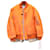 Blouson aviateur superposé en faux suède Sacai en polyester orange  ref.1292481
