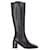 The Row Patch Knee-High Square-Toe Boots in Black Leather  ref.1292518