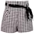 Shorts Maje de cintura alta com cinto em algodão multicolorido Multicor  ref.1292558