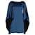 Saint Laurent Mini-robe à manches évasées en soie bleue  ref.1292563