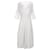 Maje Ringo Smocked Midi Dress in Ecru Viscose White Cream Cellulose fibre  ref.1292566
