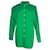 Maje Camicile Oversized Button-Up Shirt in Green Cotton Poplin  ref.1292583