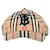 Gorra de béisbol Oxford a cuadros con logo bordado de Burberry en algodón beige  ref.1292584