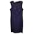 Prada Gathered Sleeveless Sheath Dress in Navy Blue Polyester Viscose  ref.1292596
