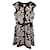 Oscar de la Renta Floral Embellished Sleeveless Dress in Brown Silk  ref.1292601
