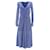 Autre Marque Rotate Birger Christensen Sierra Ruched Metallic Midi Dress in Blue Polyamide  ref.1292605