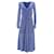 Autre Marque Rotate Birger Christensen Sierra Ruched Metallic Midikleid aus blauem Polyamid  ref.1292605