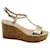 Kate Spade Metallic Gold Wedge Sandals Golden Leather  ref.1292622