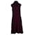 Prada Ruffled Sleeveless Dress in Burgundy Polyester Dark red  ref.1292628