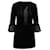 Self portrait Self-Portrait Lace Trim Dress with Flounce Sleeves in Black Polyester  ref.1292639