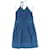 Philosophy di Alberta Ferretti Minivestido com decote halter em algodão azul Azul marinho  ref.1292662