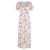 Diane Von Furstenberg Vestido midi floral con mangas abullonadas en seda rosa rosa  ref.1292664