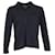 Giorgio Armani Armani Collezioni Buttoned Long-Sleeve Knit Top in Navy Blue Cotton  ref.1292675