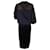 Robe midi drapée Totême en satin noir  ref.1292679