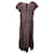 Vestido midi fruncido con cuello en V en seda marrón de Sea New York Castaño  ref.1292683