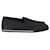 Mocassini Slip-On Prada con logo triangolare in nylon nero  ref.1292708