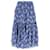 Saia midi Ulla Johnson Auveline com estampa floral em camadas em algodão azul marinho  ref.1292711