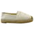 Chanel Interlocking CC Logo Espadrilles Loafers aus weißem Canvas Leinwand  ref.1292737