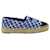 Chanel Interlocking CC Logo Espadrilles Loafers in Blue Tweed Cotton  ref.1292738