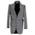 Balenciaga Suspended Shoulder Glen Plaid Jacket in Grey Wool  ref.1292785