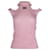 Versace Jeans Couture Shimmer Sleeveless Knitted-Top In Pink Viscose Cellulose fibre  ref.1292786