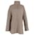 Nanushka Turtleneck Quarter-Zip Long Sweater in Brown Wool  ref.1292818