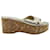Jimmy Choo Prima Cork Wedge Platform Sandals in Silver Leather Silvery Metallic  ref.1292821