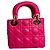 Lady Dior Mini in Pink Cannage Lambskin Leather - view 15