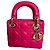 Lady Dior Mini in Pink Cannage Lambskin Leather - view 7