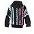 Sacai Jacquard Hooded Jacket in Multicolor Cotton - view 3
