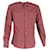 Camisa Alexander McQueen com estampa de caveira pequena em algodão vermelho escuro  ref.1292865