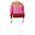 Autre Marque Rosafarbener Wollpullover mit Stehkragen und Fairisle-Muster – Größe M Pink Wolle  ref.1292874