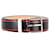 Cintura con fibbia tono su tono con stampa logo Alexander McQueen in pelle nera Nero  ref.1292879
