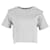 Autre Marque The Frankie Shop Padded Shoulder T-shirt in Gray Cotton Grey  ref.1292881