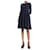 Alaïa Blue wool-blend cutout trim midi dress - size UK 8  ref.1292889