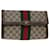 GUCCI GG Supreme Web Sherry Line Clutch Bag Beige Rot 41 014 3087 25 Auth ep3495  ref.1292939