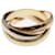 Les Must De Cartier Trinity Band Ring 18 karat Rose, White and yellow gold Gold hardware EU 52 White gold Pink gold  ref.1293046