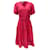 Autre Marque Akris Punto – Hot Pinkes Lochstickerei-Kleid mit Gürtel Baumwolle  ref.1293061