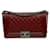 Rote Chanel-Umhängetasche aus Lammleder mit Klappe im Boy-Stil, mittelgroß  ref.1293079