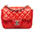 Bolsa Crossbody Red Chanel Mini Patent Classic Quadrada com Aba Única Vermelho Couro  ref.1293081