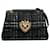 Dolce & Gabbana Gray Dolce&Gabbana Tweed Chain Devotion Shoulder Bag Leather  ref.1293085