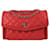 Borsa a tracolla con patta geometrica Chanel grande in pelle di agnello rossa Rosso  ref.1293132