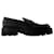 Greca Border Rubber Sole Loafer - Versace - Leather - Black Pony-style calfskin  ref.1293192
