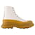 Tread Ankle Boots - Alexander McQueen - Calfskin - Beige Leather Pony-style calfskin  ref.1293220