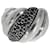 David Yurman Hampton Cable Ring com diamantes negros em prata de lei 0.84 ctw Metálico Metal  ref.1293331