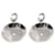 Burberry Paillettes Hoops With Large Drop Palladium Disc Plated Earrings Metallic  ref.1293339