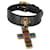 Bracelet en cuir Gucci Lion Head & Jewel Toned Cross Gold-Tone Métallisé  ref.1293340