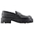 Greca Border Rubber Sole Loafer - Versace - Leather - Black Pony-style calfskin  ref.1293384