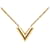 Colar Louis Vuitton Gold Essential V Dourado Metal Banhado a ouro  ref.1293573